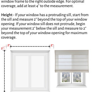 Roman Shade With Trim And Lining, Window Blinds, Light Filtering, Custom Size Shades Available image 7