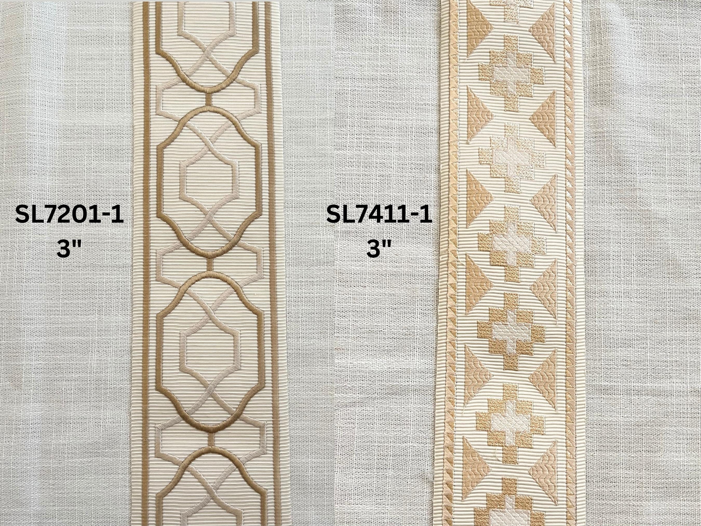 Beige Taupe Decorative Trims for Drapery, Curtain Tapes, Upholstery Ribbon,  Pillow Border, Sold by the Yard - Etsy