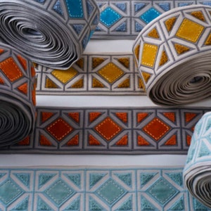 3 Inches Decorative Trims for Drapery, Curtain Tapes, Upholstery Ribbon, Pillow Border, Sold By The Yard