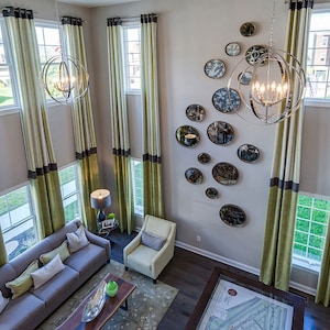 Luxury Linen Blend Panels for Tall Window, Beautiful Custom High ...