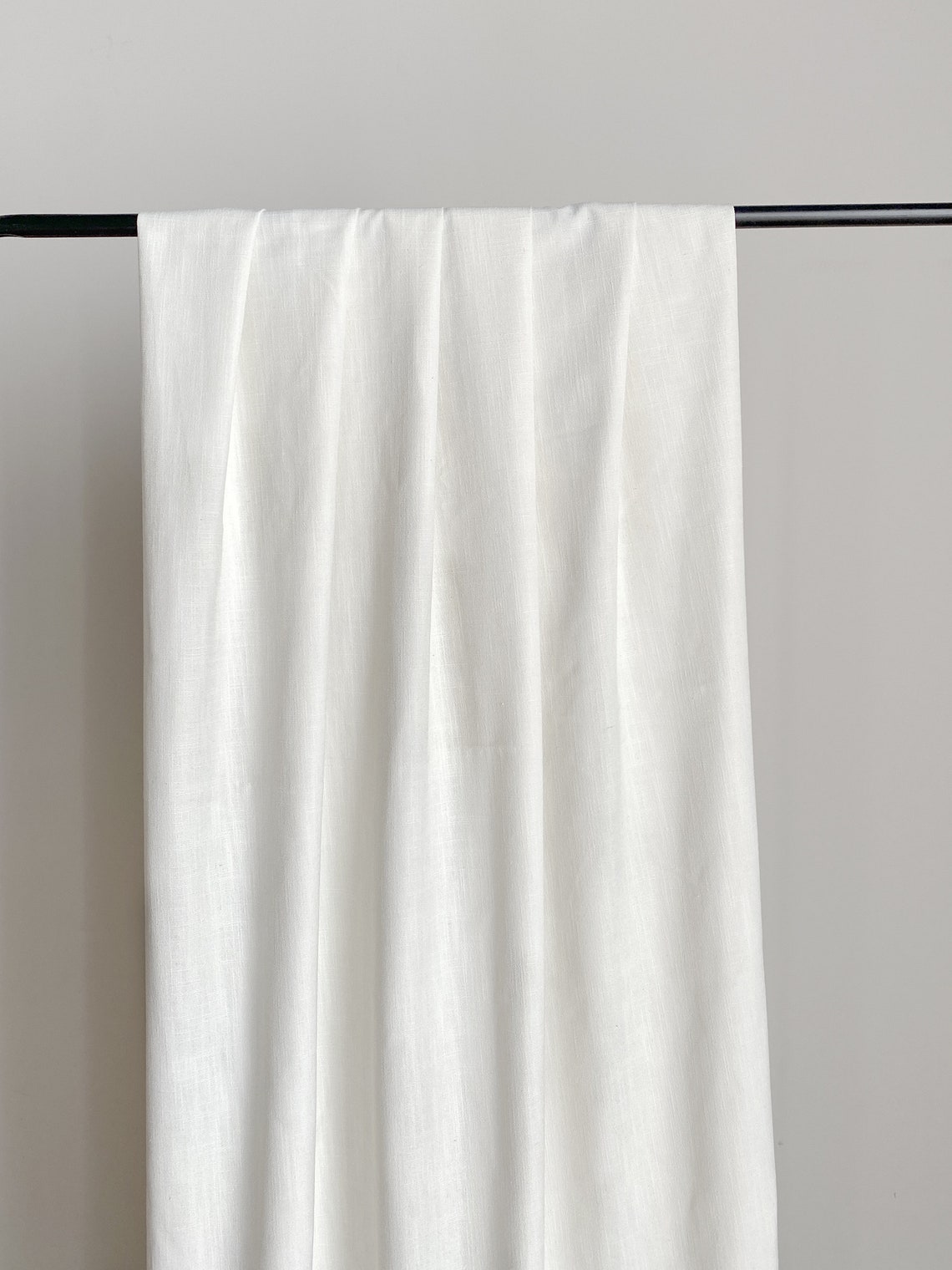 White Cotton Linen Curtain Panels With Tassels Beautiful - Etsy