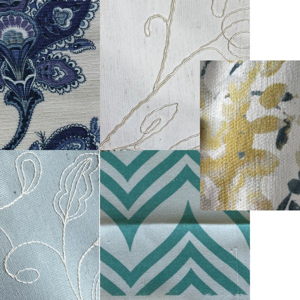 Print Fabric Samples, Drapes Swatches, Curtain Swatches