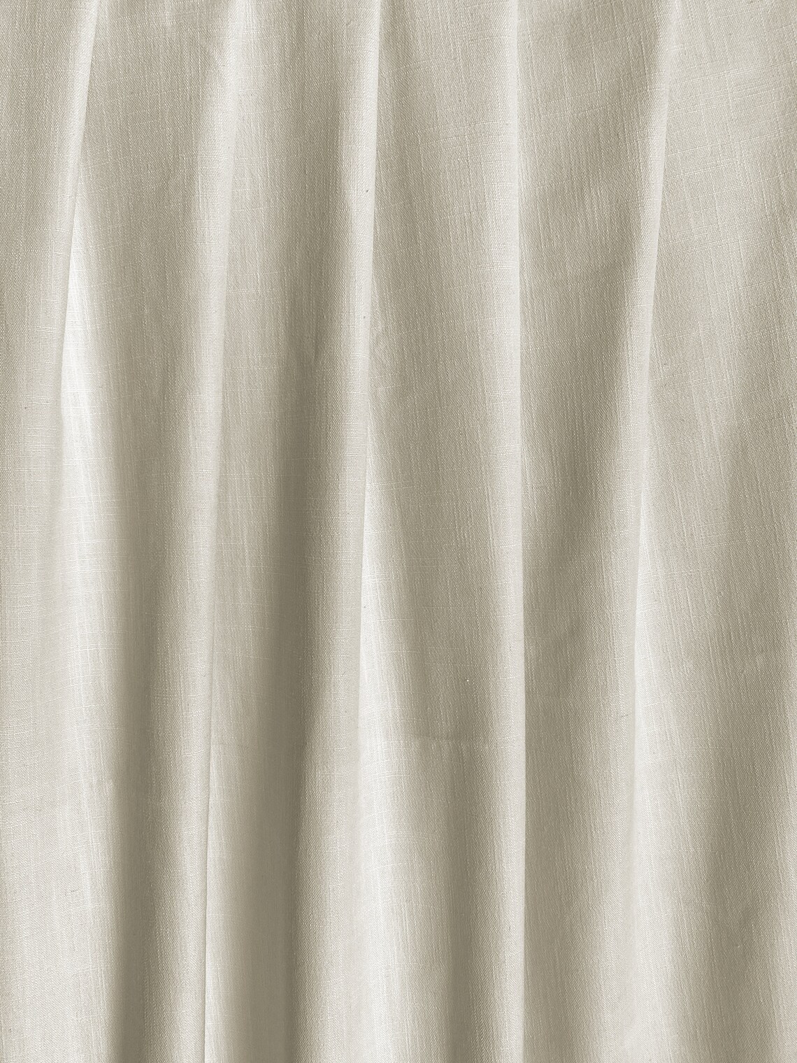 White Cotton Linen Curtain Panels With Trims Beautiful Custom Etsy