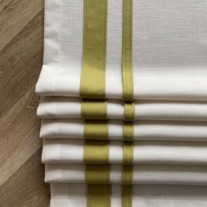 Roman Shade With Trims And Lining, Window Blinds, Light Filtering, Custom Size Shades Available image 3