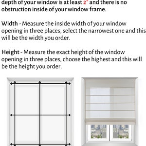 Roman Shade With Trim And Lining, Window Blinds, Light Filtering, Custom Size Shades Available image 6