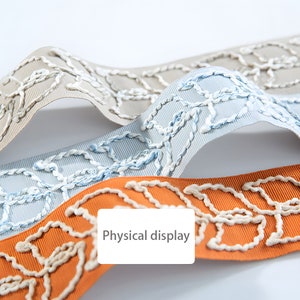 2.5 Inches Decorative Trims for Drapery, Curtain Tapes, Upholstery Ribbon, Pillow Border, Sold By The Yard