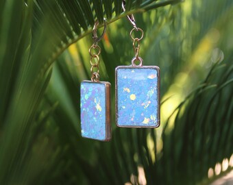 Opalescent Sky Blue Earrings