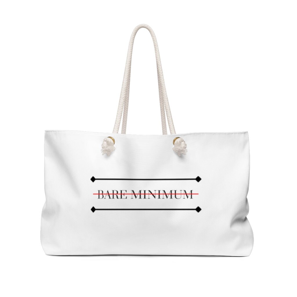 BARE MINIMUM Weekender Bag Goddess Aesthetic Weekend Bag White sold by Tring Tee SKU
