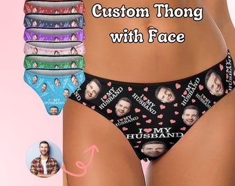 Custom Face Thong For Wife, Custom Thong With Face, Custom Thongs For Women, Underwear With Face, Custom Thong Bride, Valentines Gifts