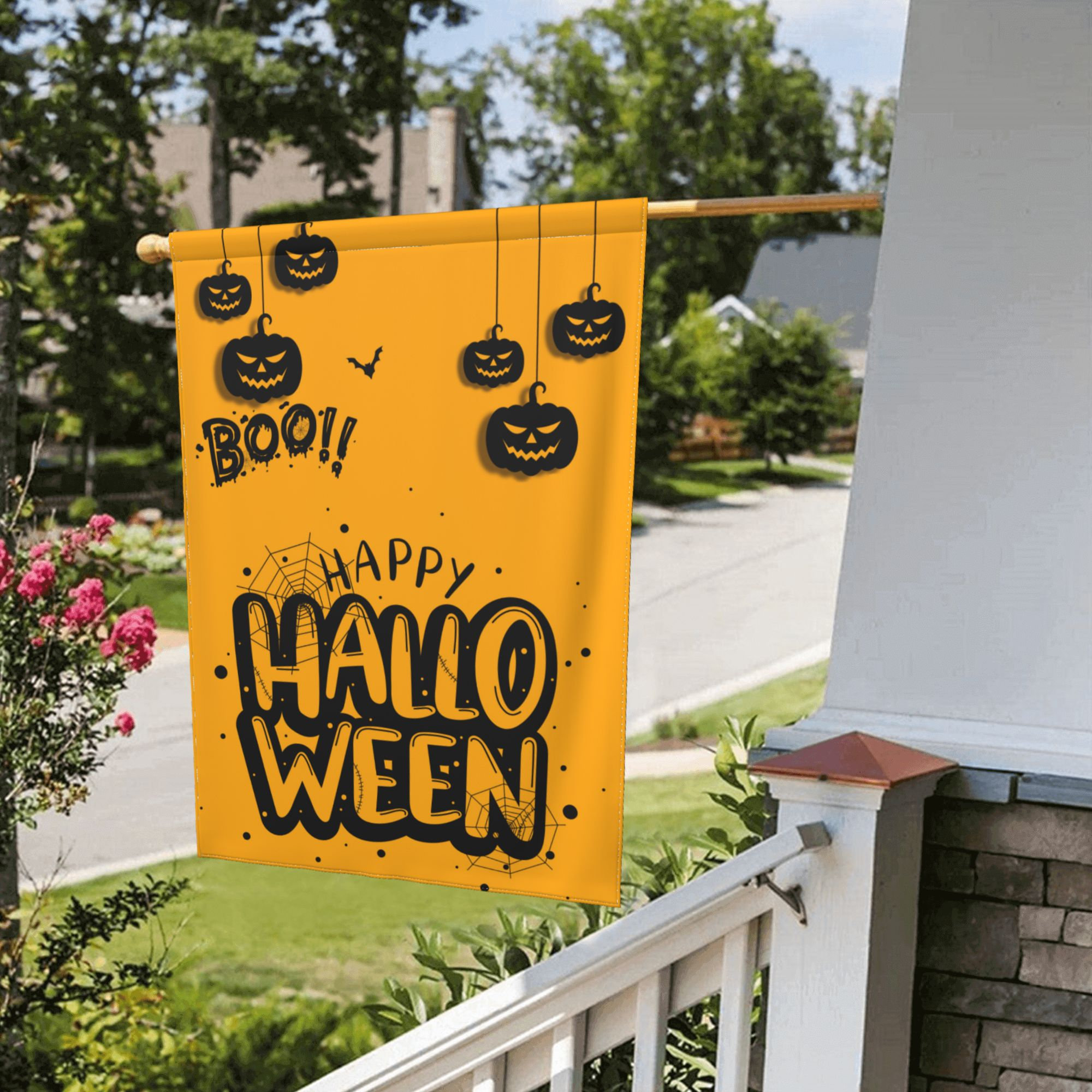 Outdoor Halloween Decor Halloween Garden Double Sided Banner Ghost