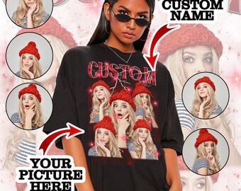 Custom Bootleg Rap Tee, Custom Your Girlfriend Boyfriend Vintage Graphic 90s Tshirt, Custom Photo Shirt, CUSTOM Your Own Bootleg Idea Here