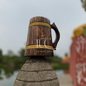 Handmade Sheesham Wood Mug: Rustic Coffee Tea Cup