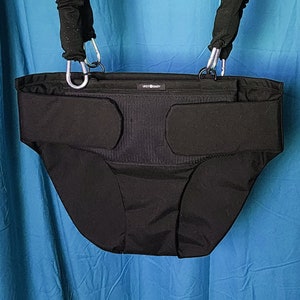 Jumper for Adults - 300lb Capacity - Fun & Fitness in One! Adult Bouncer for Exercise, Rehab, Stimming, and Fun! - Black