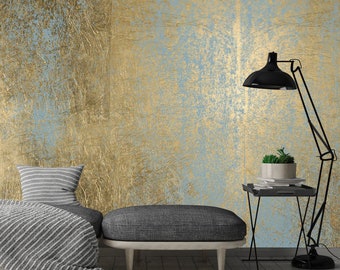 scratched golden foil texture non metallic matte wallpaper,Removable fabric Wallpaper, Self Adhesive, Peel and Stick, Vintage Wall Mural