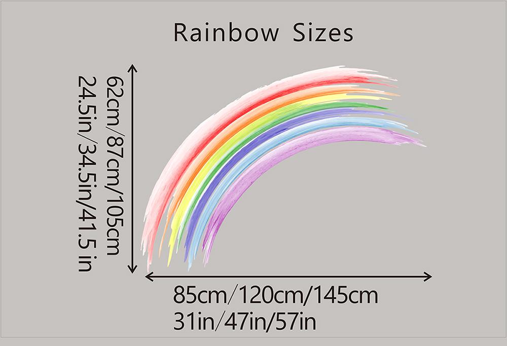 Watercolor Rainbow Wall Decal: Peel & Stick Nursery Mural - Etsy