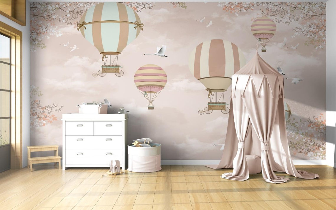 Hot Air Balloons Removable Wallpaper Peel and Stick - Etsy