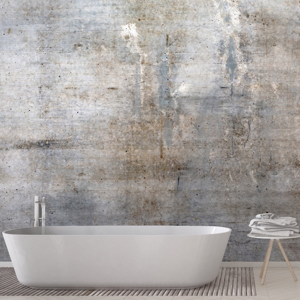 Mink gray anthracite concrete effect wallpaper Vintage Wall Mural Peel and Stick Self Adhesive  Removable fabric wallpaper concrete decor