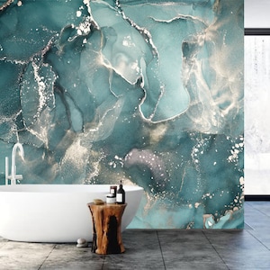 Abstract Multicolored Marble Texture wallpaper Modern art Marble texture Alcohol ink wall mural self adhesive, peel and stick removable