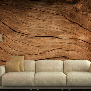 Alter Holzstoff abnehmbare Tapete, schälen und kleben,Selbstklebende Tapete,Natürliches Holz Wand wandbild,Alte Riss Holz Temporäre Tapete