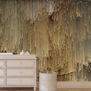 Gold Luxury Wallpaper Gold Strip Wall Design Peel N Stick Wall Mural, Self  Adhesive by Amazing Wallpaper 
