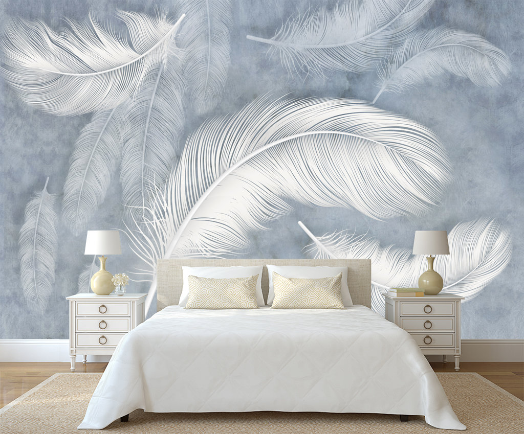 Feather Silver Wallpaper  Dunelm