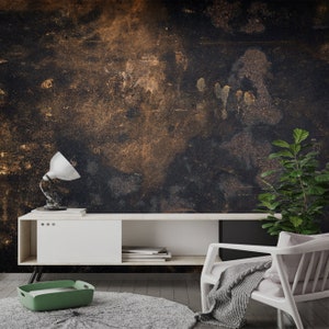 Dark Metal Abstract Wallpaper Mural: Peel & Stick Removable Decor