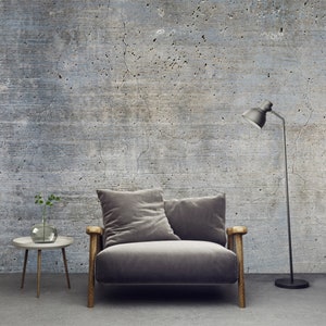 Gray Concrete Texture Wallpaper: Vintage Wall Mural, Peel and Stick