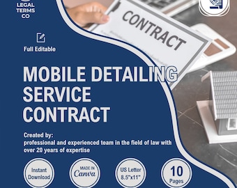 Mobile Detailing Service Contract Template: Auto Detail Agreement (PDF)