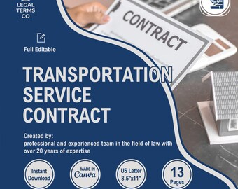 Transportation Service Contract Template: Customizable Rideshare Agreement