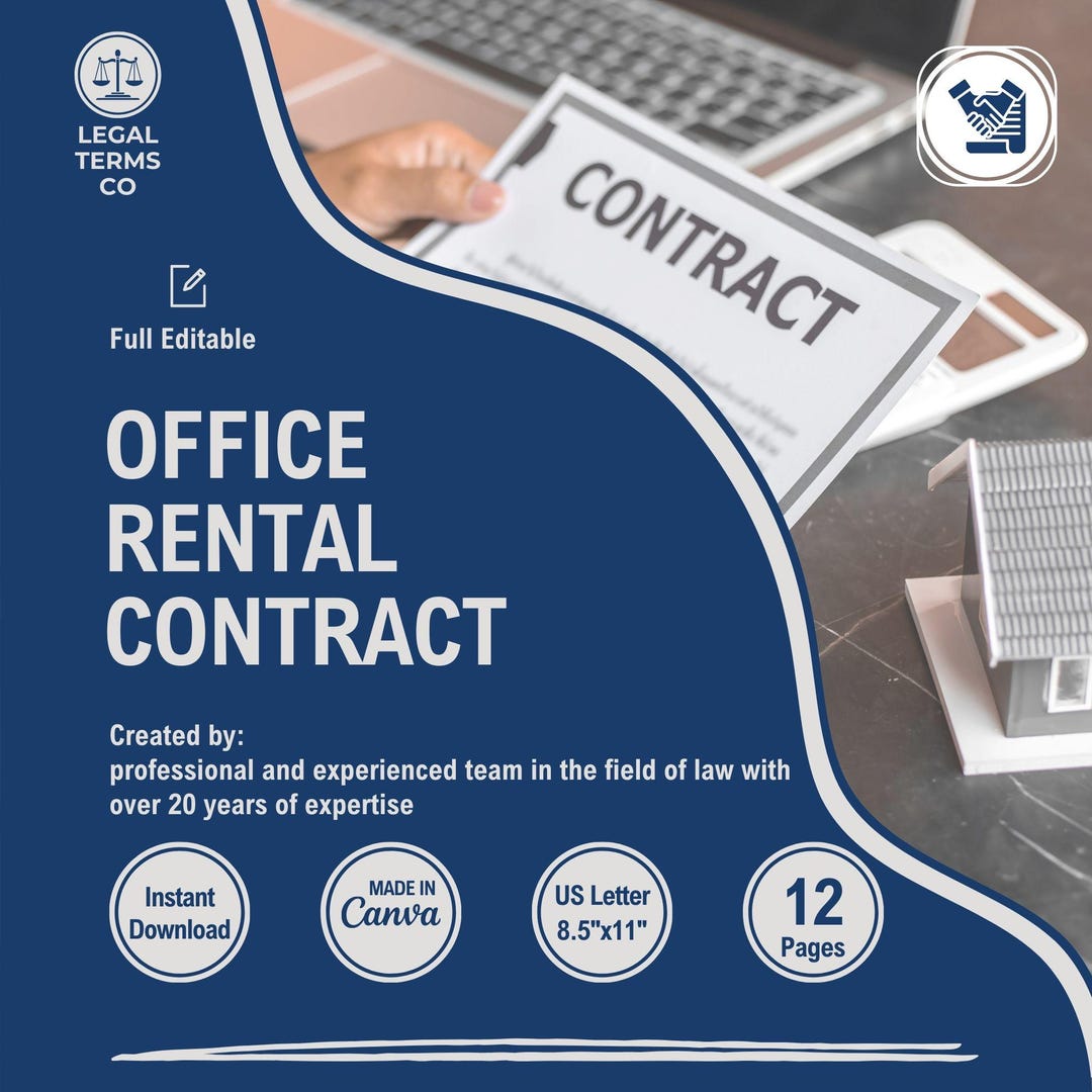 Office Rental Contract Template: Customizable Lease Agreement (CANVA ...