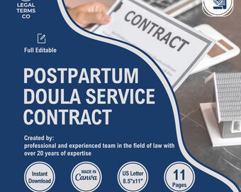 Postpartum Doula Service Contract Template: Customizable Care Agreement (PDF)