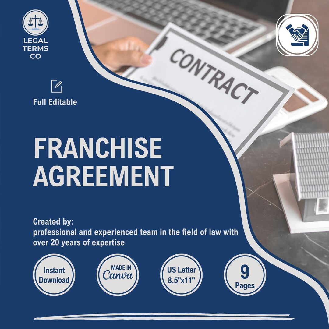 Franchise Agreement Template, Customizable Franchisor Contract