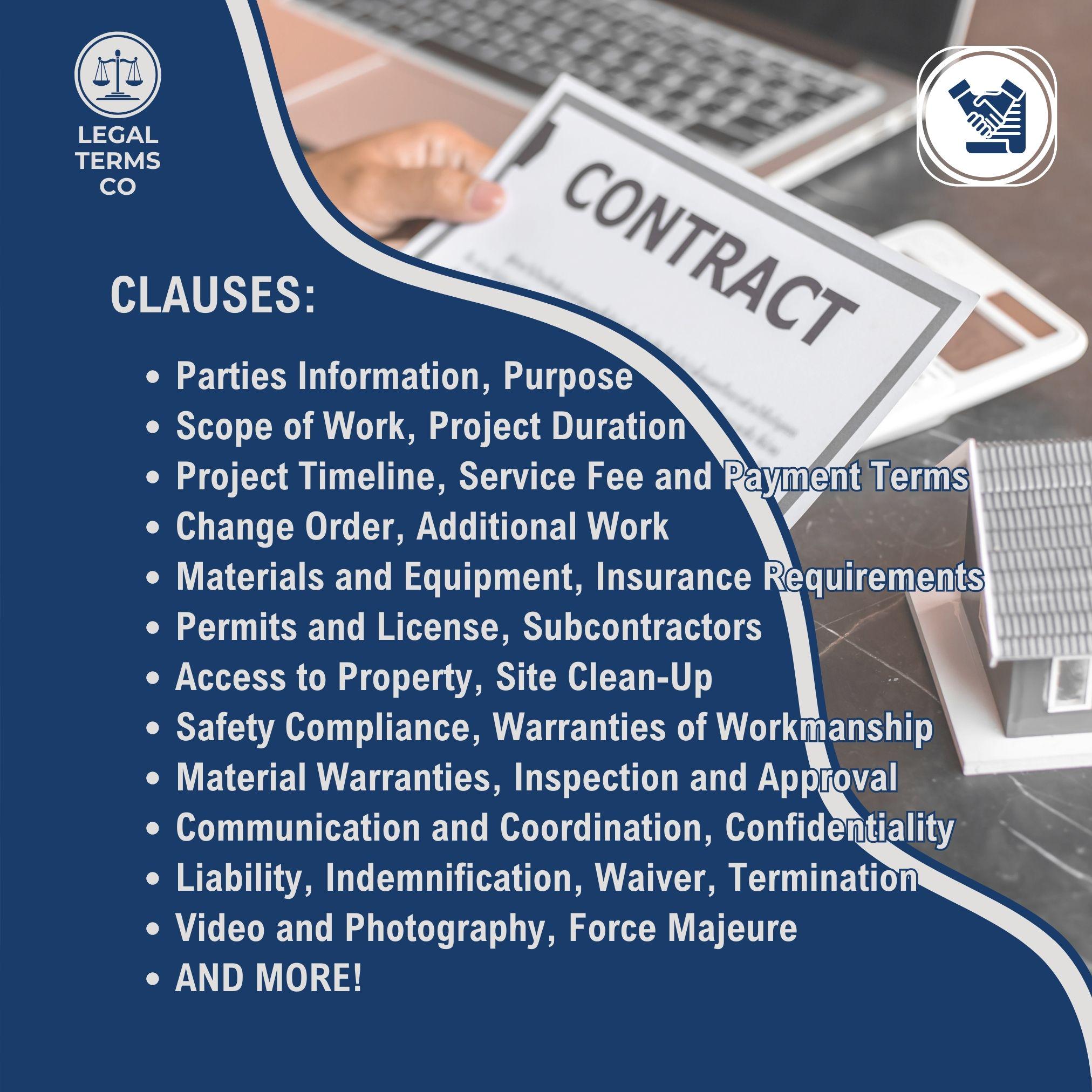 Home Repair Service Contract Template Customizable Home Maintenance Home Repair Service Contract Template Customizable Home Maintenance