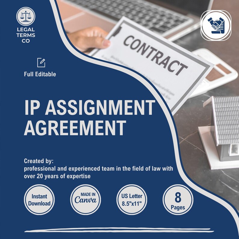 IP Assignment Agreement Template: Customizable Legal Contract (digital ...