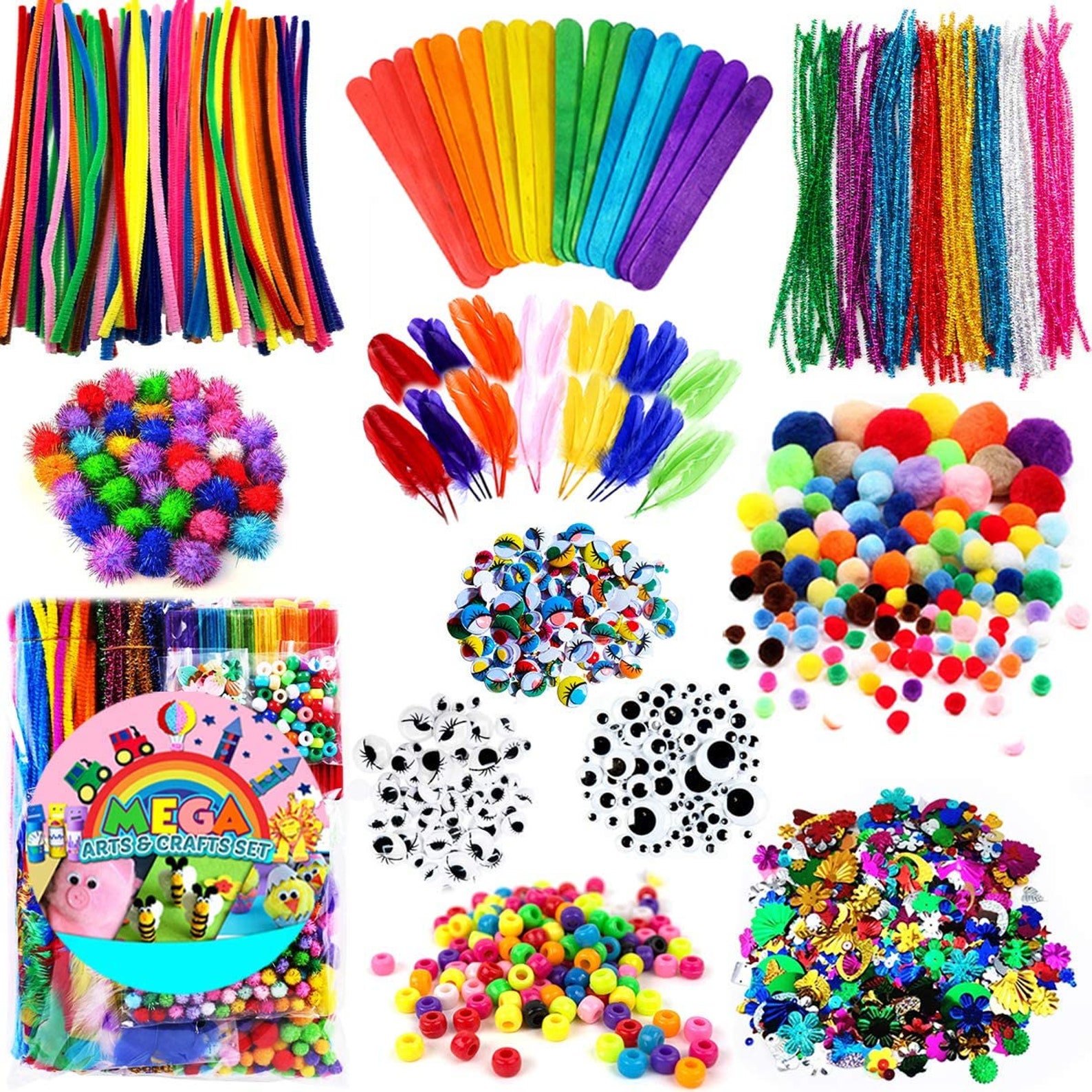 Arts and Crafts Supplies for Kids - Craft Art Supply Kit, All in One
