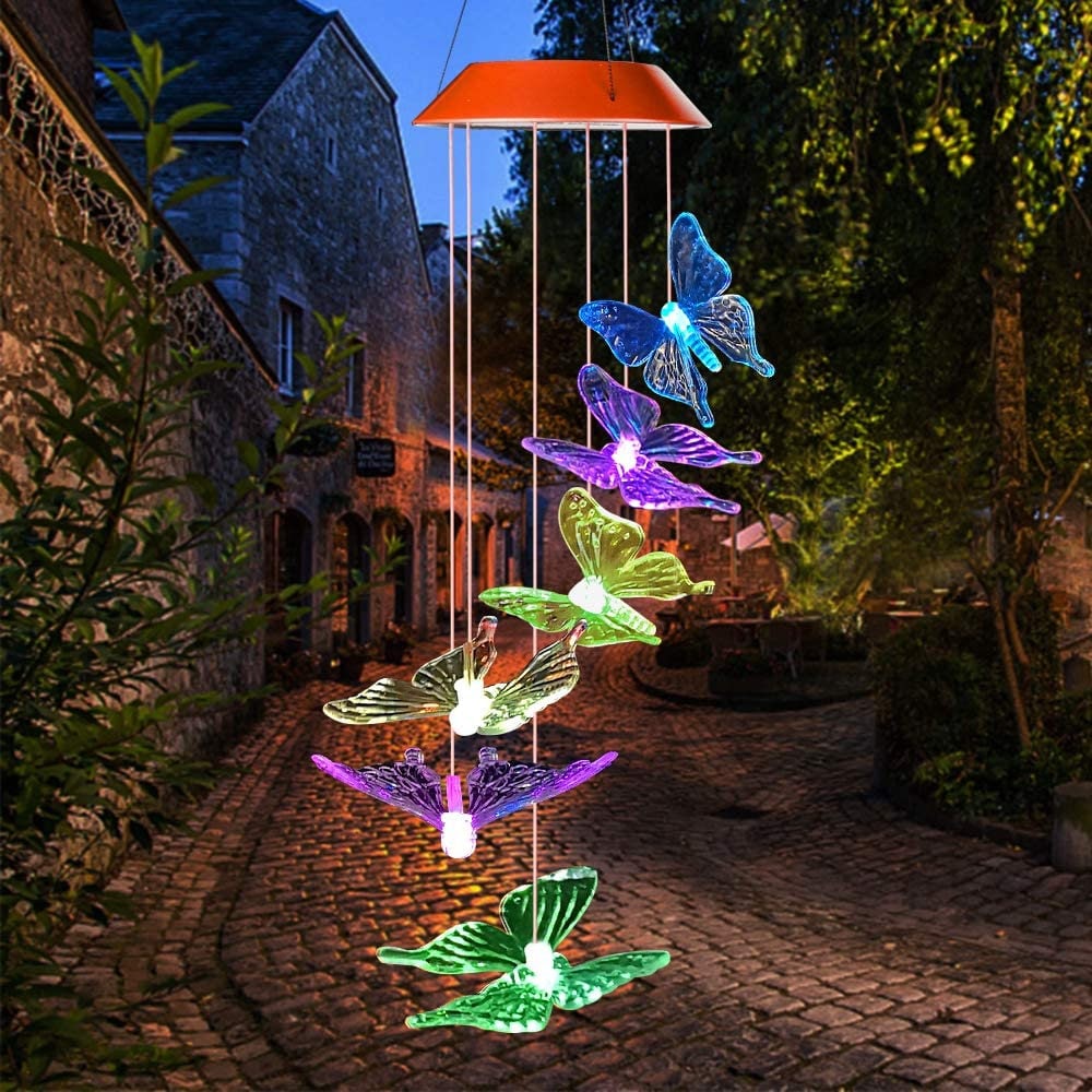 LYU 3Pcs Solar Powered Flying Fluttering Fake Butterfly?Stake Garden  Ornament Decor? 