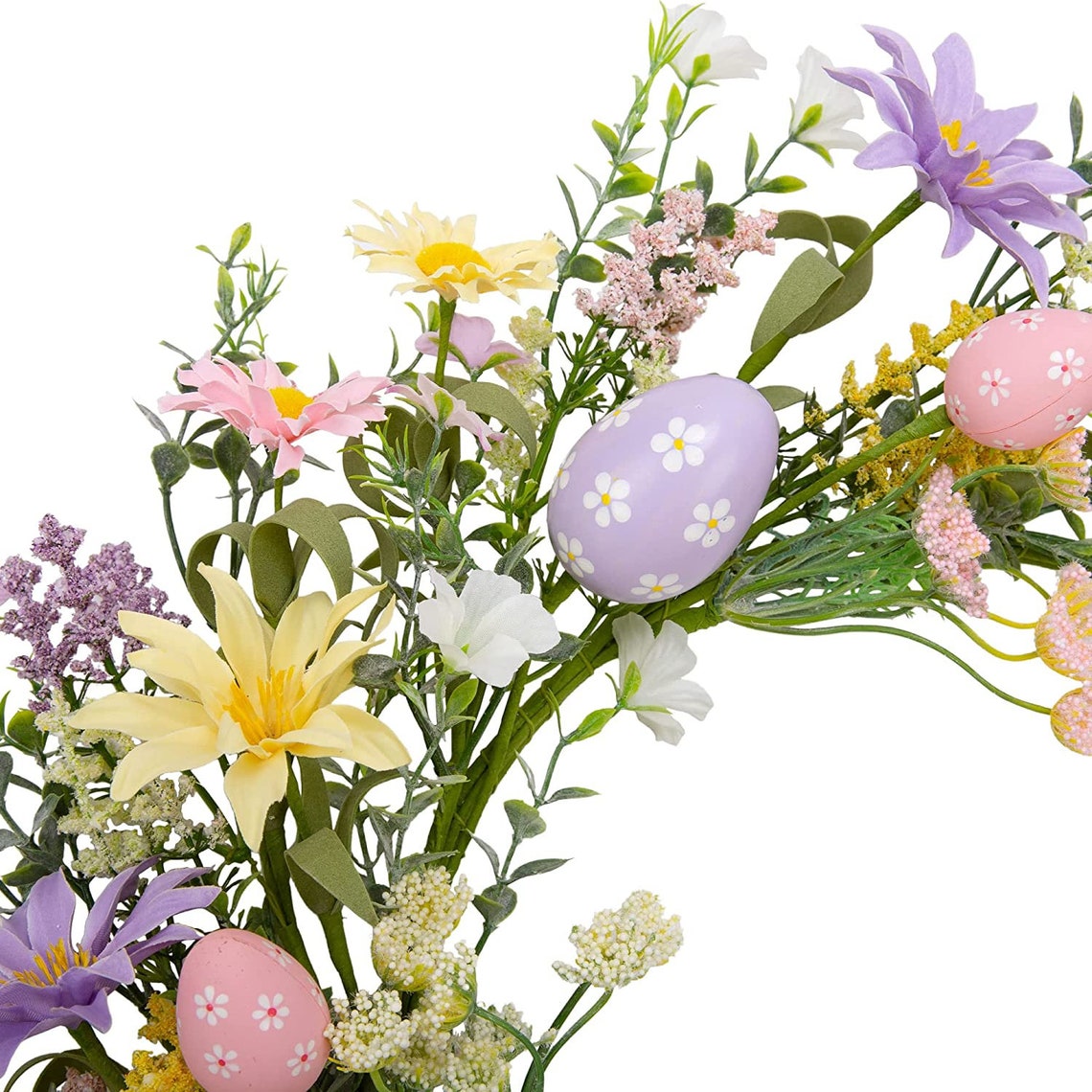 Easter Wreath With Pastel Eggs Artificial Easter Egg Wreath for Front ...