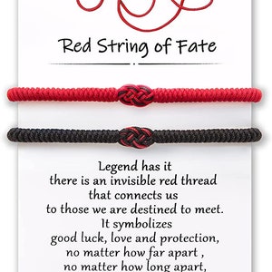 Couples Gifts Red String of Fate Bracelets for Boyfriend and Girlfriend Valentines Day Gifts