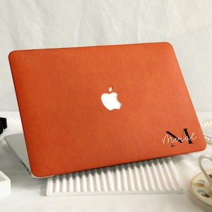 Yam Orange Leather Hard Case for MacBook 2022 Air 13.6 A2681 Macbook Pro A2338 13 14 15 16 inch Laptop M2 2023 14 16 A2779 A2780