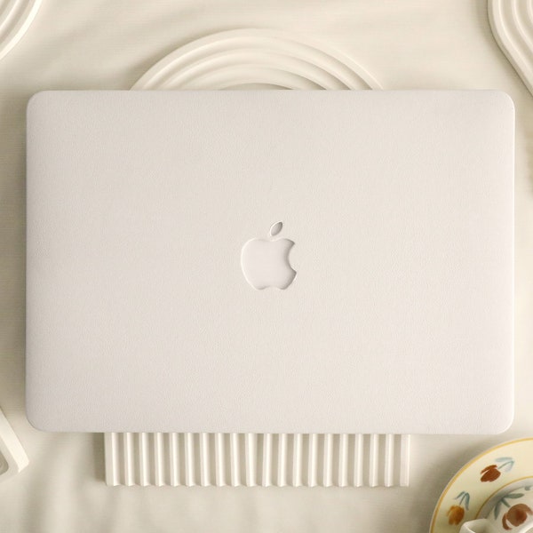 Daisy White Leather Hard Case for MacBook 2022 Air 13.6 A2681 Macbook Pro A2338 13 14 15 16 inch Laptop M2 2023 14 16 A2779 A2780