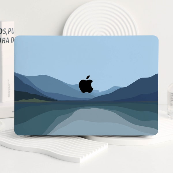 Mountain Flat Art Hard Protective Laptop Case for MacBook Air 13 M1 M2 13.6 A2681 A2338 Macbook Pro 13 14 16 15 Air 13 12 inch