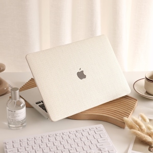 Vintage Beige Weave Leather Hard Case for MacBook 2022 Air A2681 Macbook Pro A2338 13 14 15 16 inch Laptop M2 2023 14 16 A2779 A2780