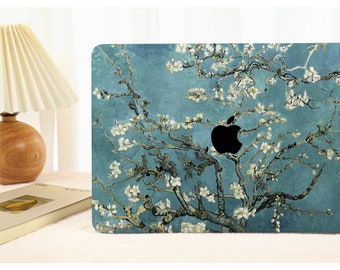 Apricot Blossom Painting Hard Protective Laptop Case for MacBook M2 Air 13 All New Macbook Sleeve M3 Pro 16 15 14 13 inch
