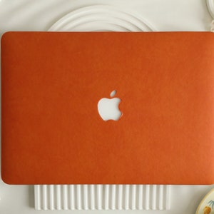 Yam オレンジレザーハードケース MacBook 2022 Air 13.6 A2681 Macbook Pro A2338 13 14 15 16 インチのラップトップ M2 2023 14 16 A2779 A2780