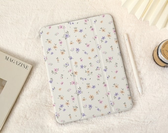 Flower Farm iPad Case with Pencil Holder，iPad Air 5 Case Air 3 4 Case，iPad Pro 12.9, Pro 11, 10.9, 10.5, 10.2, iPad 2022/2021