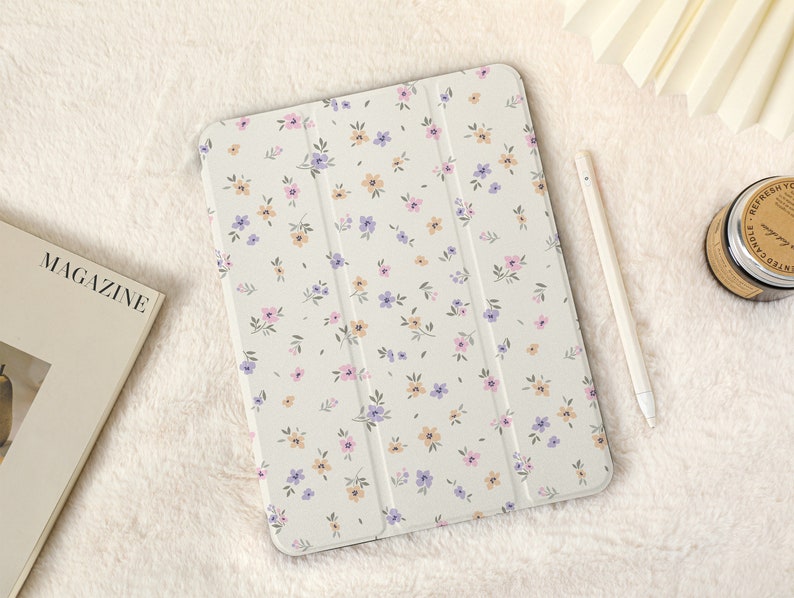 Flower Farm iPad Case with Pencil HolderiPad Air 5 Case Air 3 4 CaseiPad Pro 12.9, Pro 11, 10.9, 10.5, 10.2, iPad 2022/2021 Bild 1