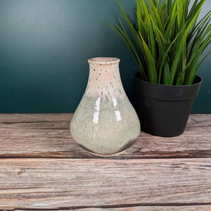 Hand-Thrown Stoneware Bud Vase | Speckled Neutral Glaze, Small Ceramic Home Decor