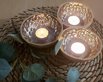 Trio of Glow bowls | Ceramic tealight dish