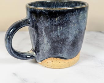 Handmade Stoneware Espresso Cup: Dark Fog Glaze, Wheel Thrown Pottery