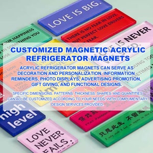 Customized Magnetic Acrylic Refrigerator Magnets with Personalized Photos - Affordable Prices for Decorating Beautiful Memories and Gifting.